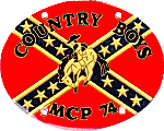 Country Boys motorcycle rally badge from Jean-Francois Helias