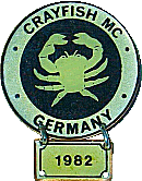 Crayfish motorcycle rally badge from Jean-Francois Helias
