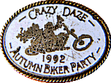 Crazy Daze motorcycle rally badge