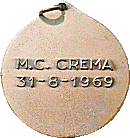 Crema motorcycle rally badge from Jean-Francois Helias