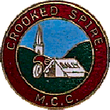 Crooked Spire motorcycle rally badge from Graham Mills