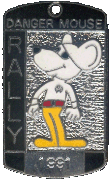 Dangermouse motorcycle rally badge from Lone Wolf