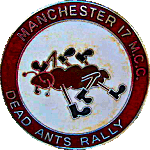 Dead Ants motorcycle rally badge from Graham Mills