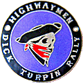 Dick Turpin motorcycle rally badge from Jean-Francois Helias