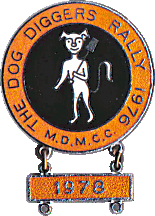 Dog Diggers motorcycle rally badge from Russ Shand