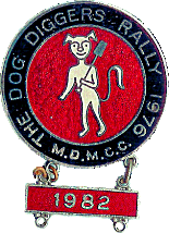 Dog Diggers motorcycle rally badge from Mike Hull
