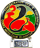 Dortan motorcycle rally badge from Jean-Francois Helias