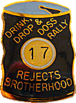 Drink Drop & Doss motorcycle rally badge