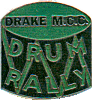 Drum motorcycle rally badge from Dave Cooper
