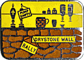 Drystone Wall motorcycle rally badge from Mick Mansell