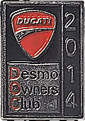 Ducati Desmo OC motorcycle rally badge from Jean-Francois Helias
