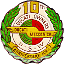 Ducati motorcycle rally badge from Jean-Francois Helias
