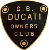Ducati motorcycle rally badge from Ken Horwood