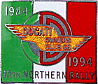 Ducati Northern motorcycle rally badge from Jean-Francois Helias