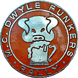 Dwyle Funkers motorcycle rally badge from Jean-Francois Helias