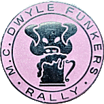 Dwyle Funkers motorcycle rally badge from Jean-Francois Helias