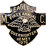 Eagles Overnighter motorcycle rally badge from Jean-Francois Helias