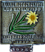 Edelweiss motorcycle rally badge from Jean-Francois Helias