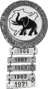 Elefant motorcycle rally badge from Jean-Francois Helias