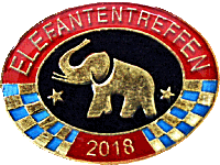 Elefant motorcycle rally badge from Jean-Francois Helias
