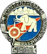 Elefant motorcycle rally badge from Ted Trett