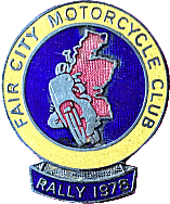Fair City motorcycle rally badge from Nigel Woodthorpe