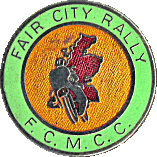 Fair City motorcycle rally badge from Russ Shand