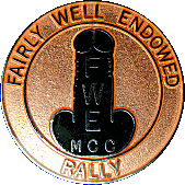 Fairly Well Endowed motorcycle rally badge from Jean-Francois Helias