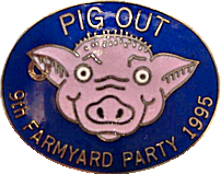 Farmyard Party motorcycle rally badge
