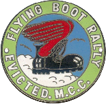 Flying Boot motorcycle rally badge from Lone Wolf