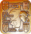 FFM 3 Jours de Corse motorcycle rally badge from Jean-Francois Helias