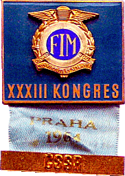 FIM Congress motorcycle rally badge from Jean-Francois Helias