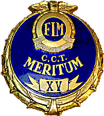 FIM Meritum motorcycle rally badge from Jean-Francois Helias