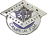 FIM Meritum Gruppo Italia motorcycle rally badge from Jean-Francois Helias