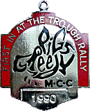 First In At The Trough motorcycle rally badge from Jean-Francois Helias