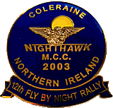 Fly By Night motorcycle rally badge from Jean-Francois Helias