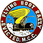 Flying Boot motorcycle rally badge from Jean-Francois Helias