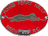 Flying Ferrit motorcycle rally badge from Lone Wolf