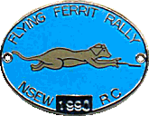 Flying Ferrit motorcycle rally badge