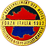 Forza Italia motorcycle rally badge from Jean-Francois Helias