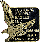 Fostoria Golden Eagles motorcycle run badge from Jean-Francois Helias