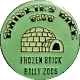 Frozen Brick motorcycle rally badge