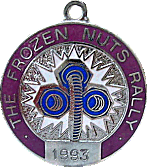 Frozen Nuts motorcycle rally badge from Tony Graves