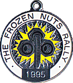 Frozen Nuts motorcycle rally badge from Russ Shand