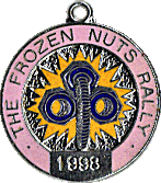 Frozen Nuts motorcycle rally badge from Mick Mansell
