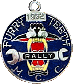 Furry Teeth motorcycle rally badge from Jean-Francois Helias