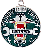Furry Teeth motorcycle rally badge from Nigel Woodthorpe