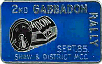 Gabbadon motorcycle rally badge from Ted Trett