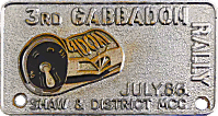 Gabbadon motorcycle rally badge