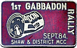 Gabbadon motorcycle rally badge from Jean-Francois Helias